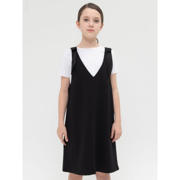 Платье для девочек, рост 152 см, цвет черный