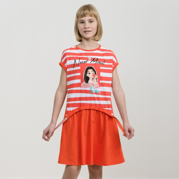 Платье для девочек, рост 116 см, цвет красный комбинезон для девочек рост 116 см цвет красный