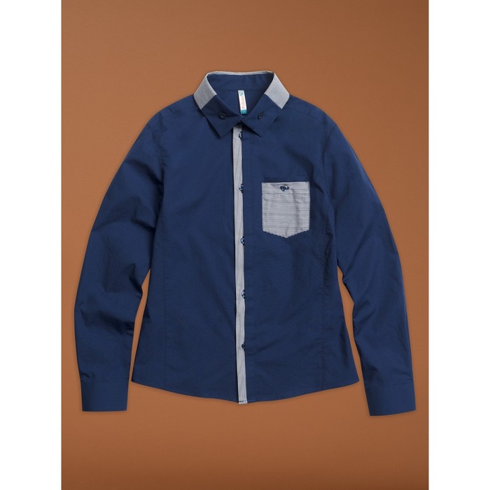 

Сорочка верхняя для мальчиков, рост 152 см, цвет синий