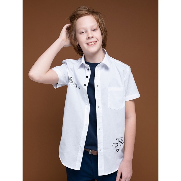 

Сорочка верхняя для мальчиков, рост 158 см, цвет белый