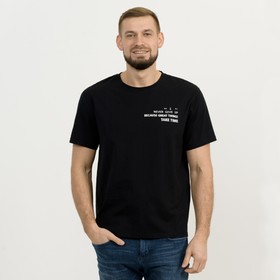 

Футболка мужская , размер l, цвет черный