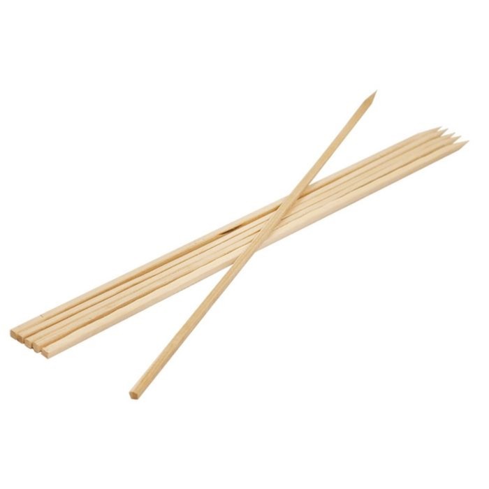 фото Шампур-шпажка для шашлыка «твой пикник» бамбук квадратные, 30х0,4 см, упаковка 25 шт