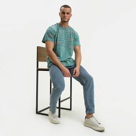 

Футболка мужская, цвет голубой, размер 56 (4XL)