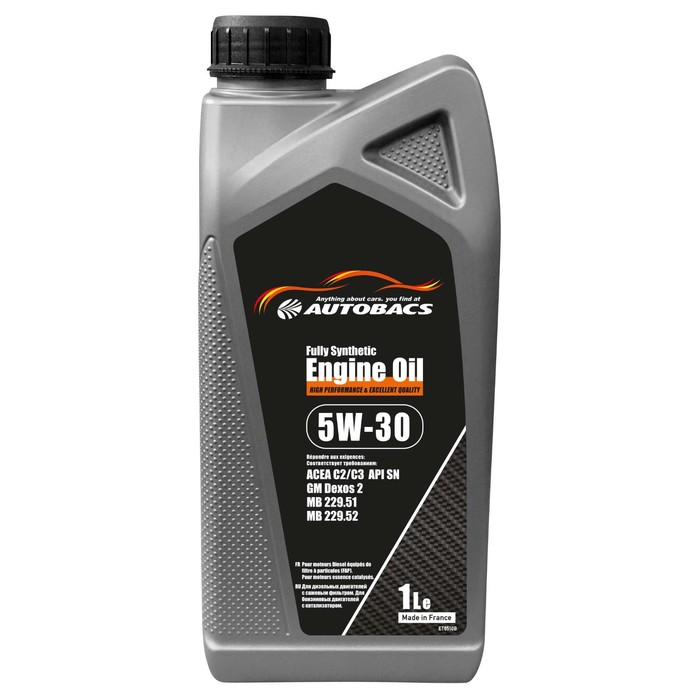 фото Масло моторное autobacs 5/30 fully sinthetic engine oil, c2/c3 sn, 1 л, a00032739