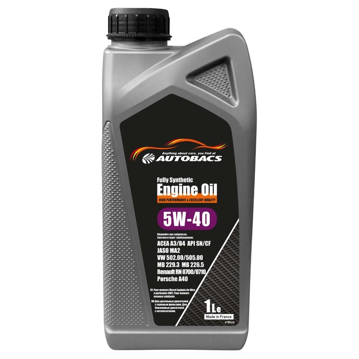 фото Масло моторное autobacs 5/40 fully sinthetic engine oil, a3/b4 sn/cf, 1 л, a00032741