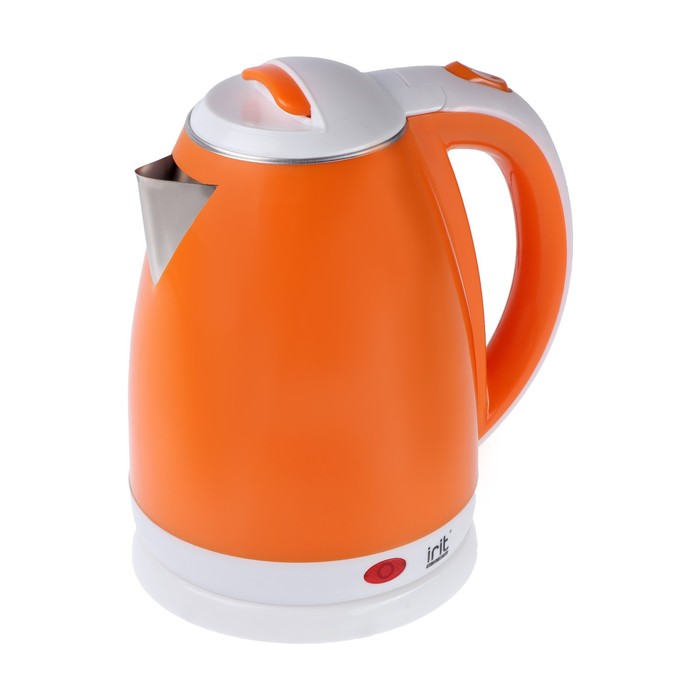 Чайник электрический IR-1233, металл, 1.8 л, 1500 Вт, оранжево-белый