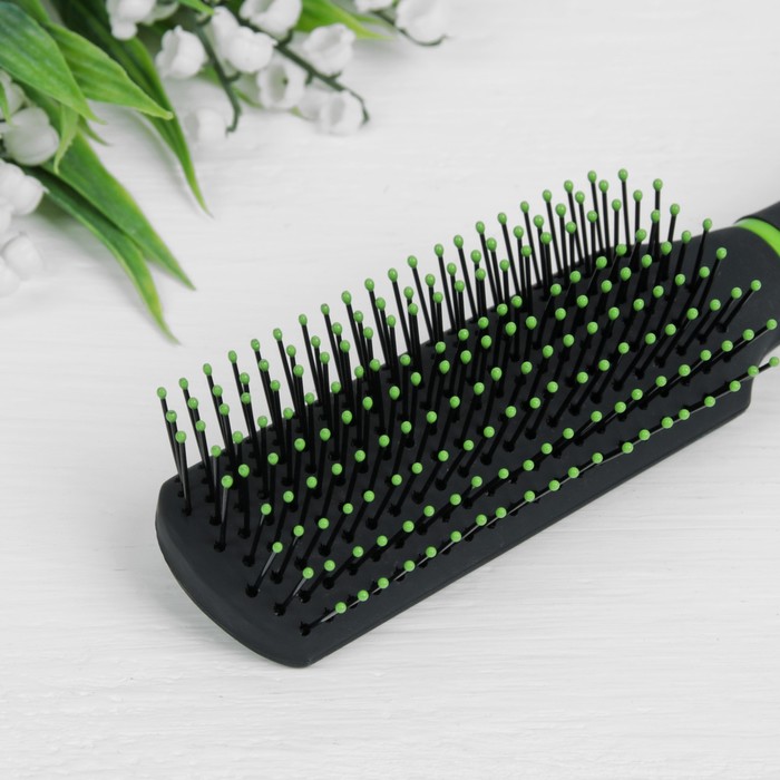 Расчёска-мини, массажная, прямоугольная, цвет МИКС