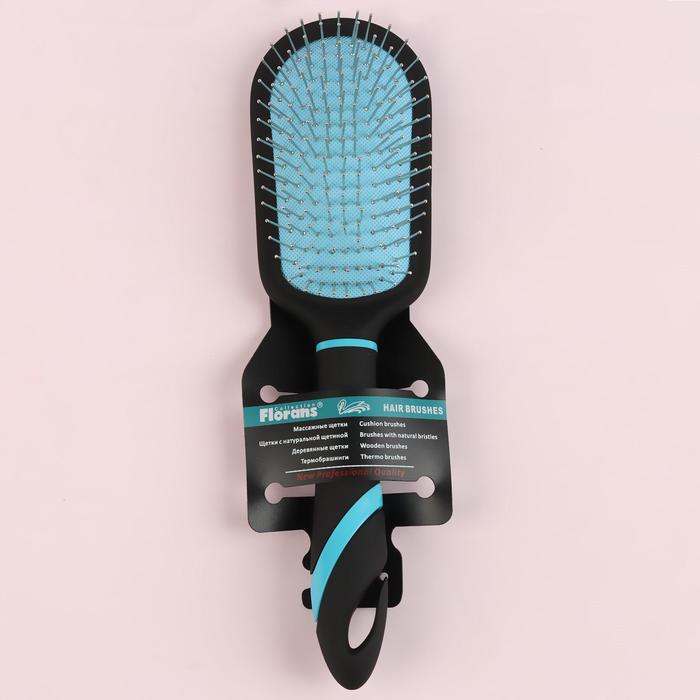 Расчёска массажная, овальная, комбинированная, 24,5см, цвет МИКС