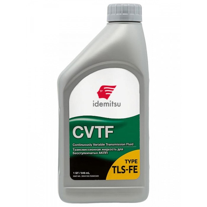 фото Масло трансмиссионное idemitsu cvtf type tls-fe, пластик, 0,946 л, 30041103-750