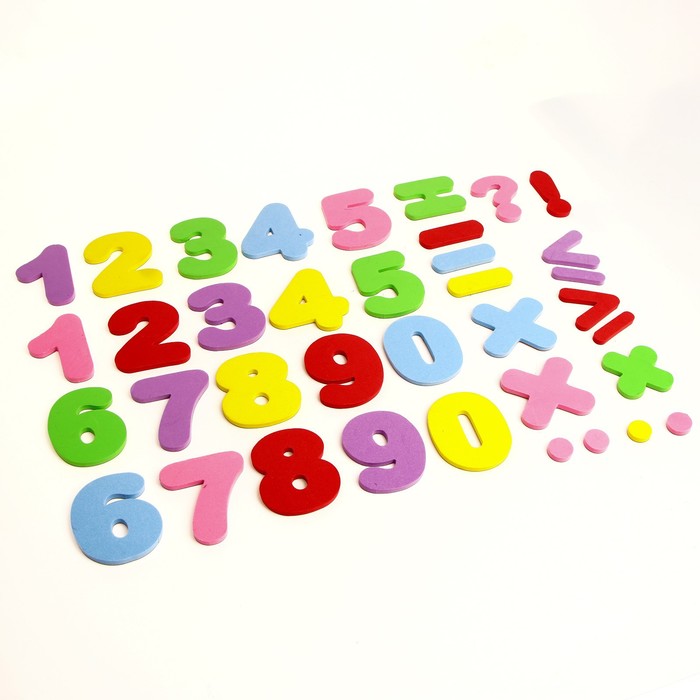 Набор магнитных цифр и знаков «Классика», 29,5х17,5х3 см набор магнитных цифр и знаков h 35 мм 52 элемента