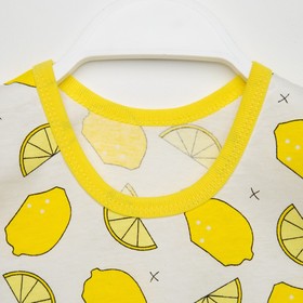 

Боди-майка детское, цвет молочный/лимон, рост 80 (52)