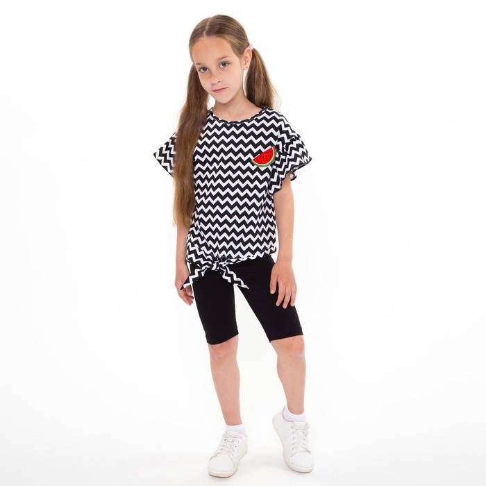 

Велосипедки для девочки, цвет черный, рост 110