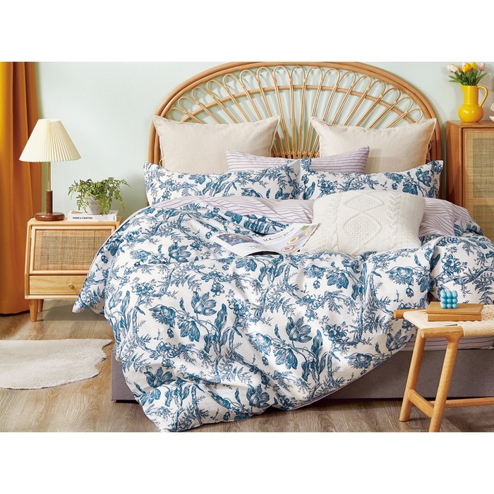 фото Постельное бельё satin de luxe евро, размер 230x250 см, 200x220 см, 50x70 см, 2 шт. 70x70 см, 2 шт. cleo