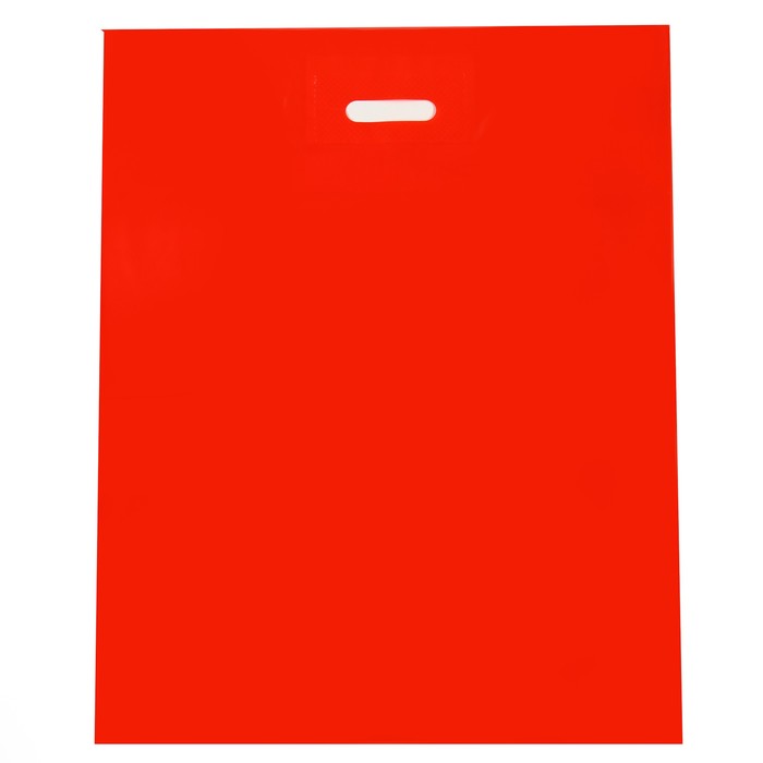 Пакет полиэтиленовый с вырубной ручкой, Красный 50-60 См, 70 мкм пакет с вырубной ручкой пвд 45х38 см газетный микс 60 мкм н00057259 цена за 50 шт