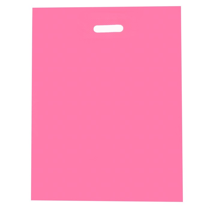 Пакет полиэтиленовый с вырубной ручкой, Розовый 40-50 См, 30 мкм пакет маргарет полиэтиленовый с вырубной ручкой 50 мкм 30 х 40 см