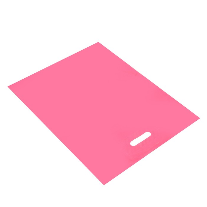 фото Пакет полиэтиленовый с вырубной ручкой, розовый 40-50 см, 30 мкм upak land