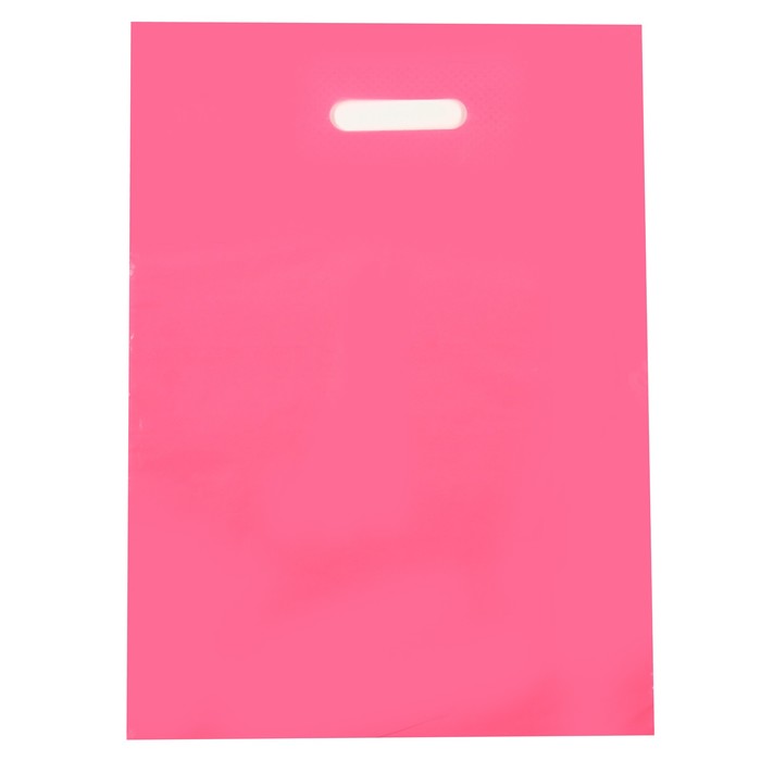 Пакет полиэтиленовый с вырубной ручкой, Розовый 30-40 См, 30 мкм пакет полиэтиленовый с вырубной ручкой салатовый 30 40 см 30 мкм