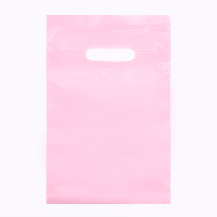 Пакет полиэтиленовый с вырубной ручкой, Розовый 20-30 См, 50 мкм пакет полиэтиленовый с вырубной ручкой любовь это… розовый 50 мкм 30 х 40 см