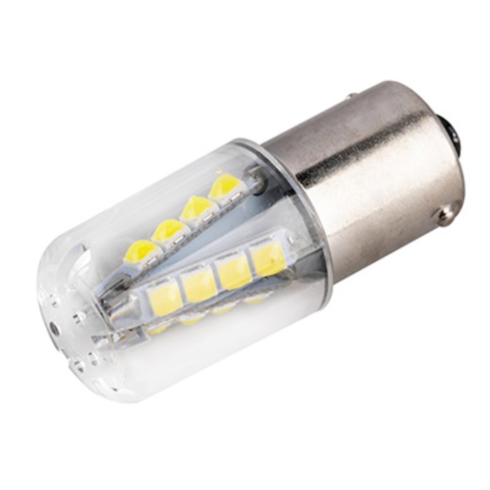 фото Лампа светодиодная, skyway, s25, (p21w), 12-24v, 16 smd диодов, ba15s, 1-конт, белая