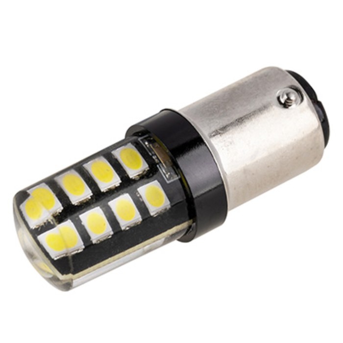 фото Лампа светодиодная, skyway, s25, (p21w), 12-24v, 16 smd диодов, bay15d, 2-конт, белая