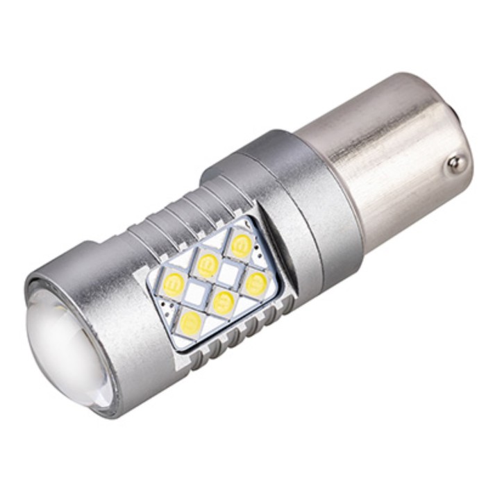 фото Лампа светодиодная, skyway, s25, (p21w), 12-24v, 24 smd диода, ba15s, 1-конт, белая