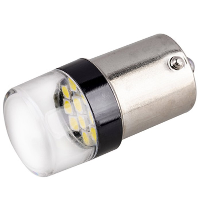 фото Лампа светодиодная, skyway, s25, (p21w), 12v, 10 smd диодов, ba15s, 1-конт, белая