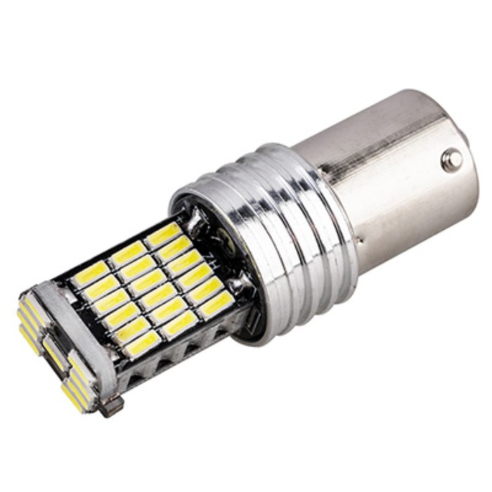 фото Лампа светодиодная, skyway, s25, (p21w), 12v, 45 smd диодов, ba15s, 1-конт, белая