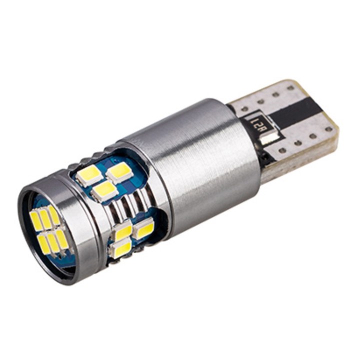 фото Лампа светодиодная, skyway, t10, (w5w), 12-24v, 18 smd диодов, без цоколя, 1-конт, белая