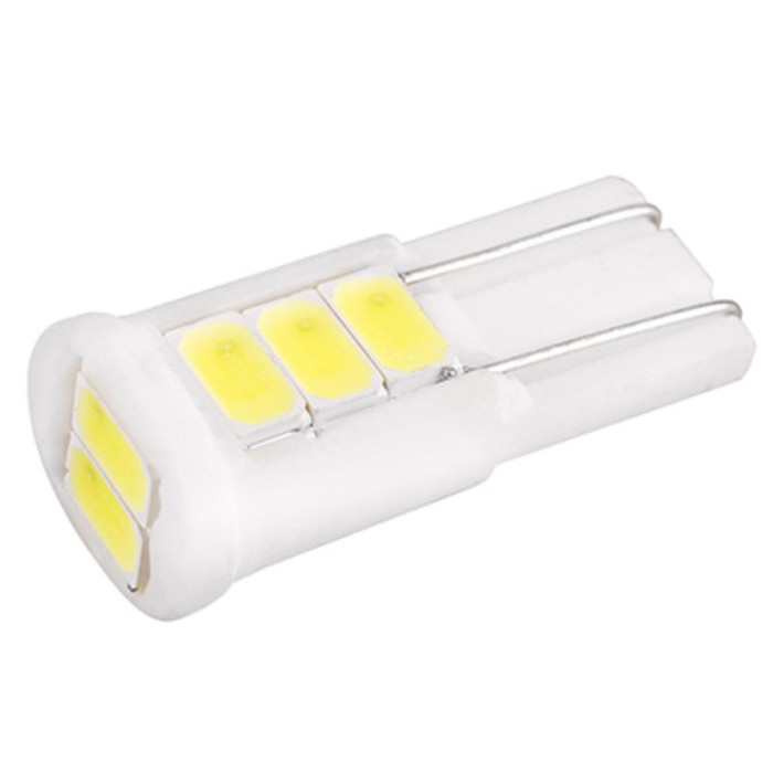 фото Лампа светодиодная, skyway, t10, (w5w), 12v, 8 smd диодов, без цоколя, 1-конт, белая