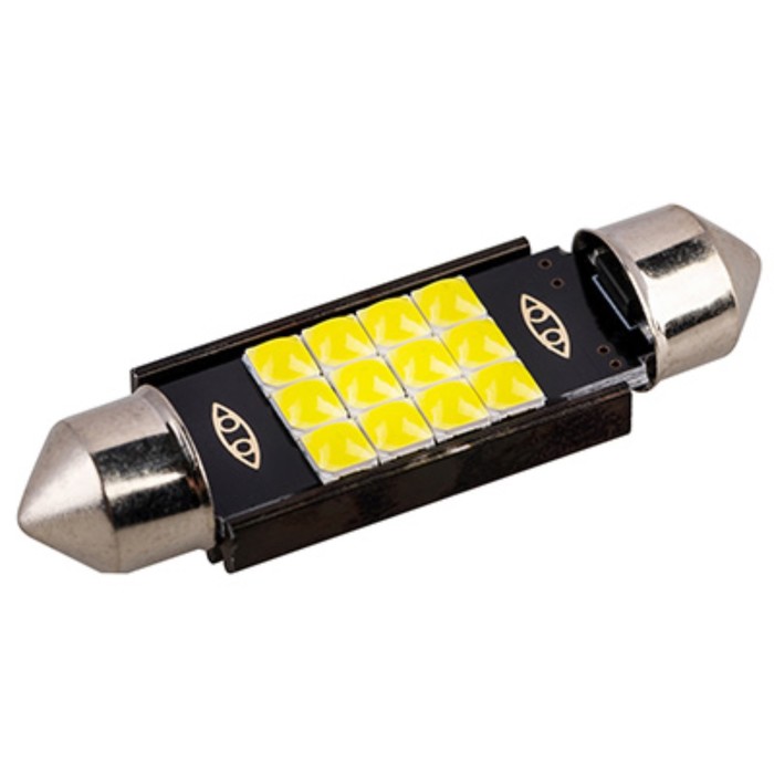 фото Лампа светодиодная, skyway, t11, (c5w), 12v, 12smd диодов, 1-конт, 41мм, белая