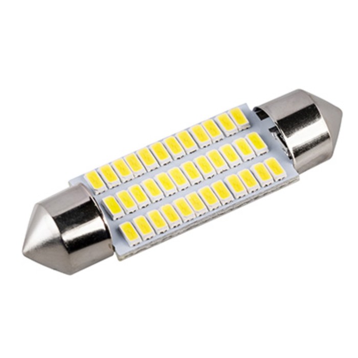 фото Лампа светодиодная, skyway, t11, (c5w), 12v, 36smd диодов, 1-конт, 39мм, белая