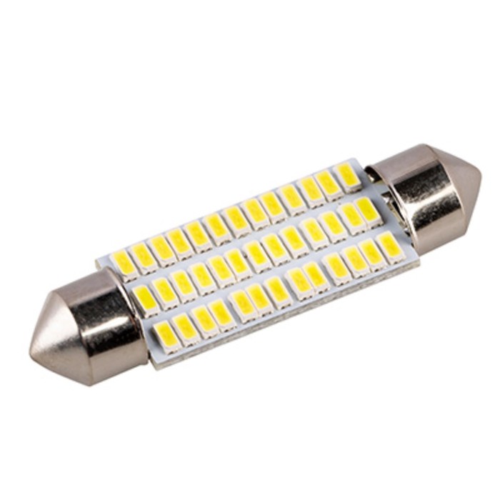 фото Лампа светодиодная, skyway, t11, (c5w), 12v, 39smd диодов, 1-конт, 41мм, белая