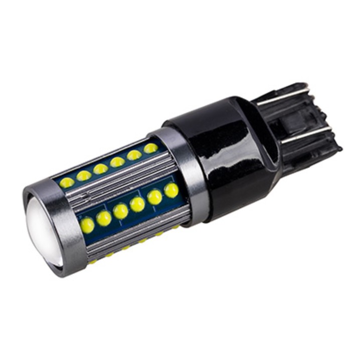 фото Лампа светодиодная, skyway, t20, (w21/5w), 12-24v, 10 cob диодов, 2-конт, белая