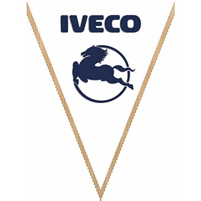 

Вымпел треугольный, SKYWAY, IVECO, фон белый, 260х200мм, цветной