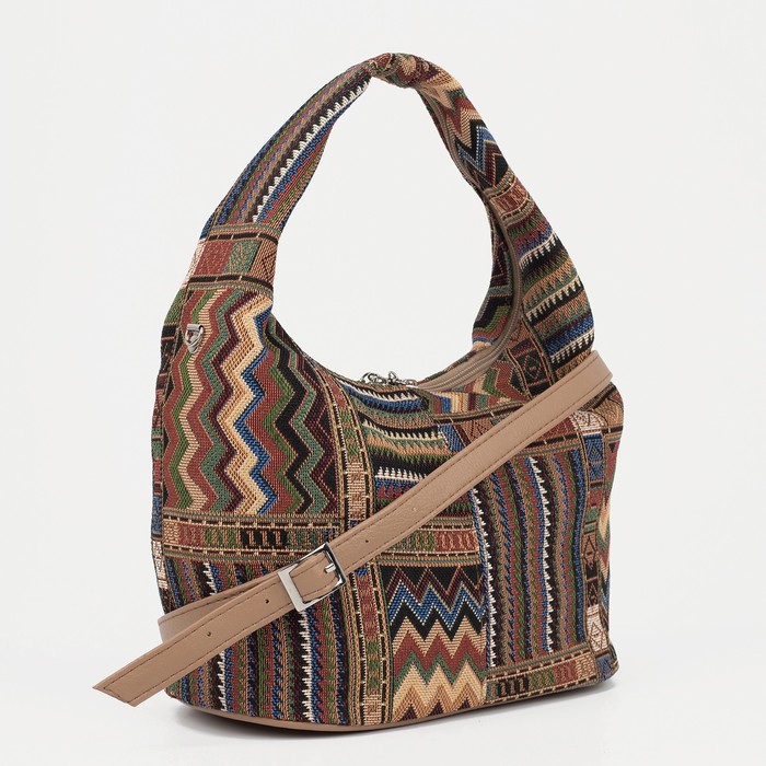 

Сумка-хобо Vita на молнии, цвет коричневый