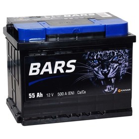 

Аккумуляторная батарея BARS 55 Ач 6СТ-55.0 VL, обратная полярность