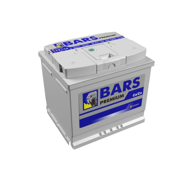 фото Аккумуляторная батарея bars premium 55 ач 6ст-55.1 vl, прямая полярность