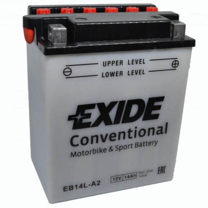 фото Аккумуляторная батарея exide 14 ач eb14l-a2 (12n14-3a), обратная полярность