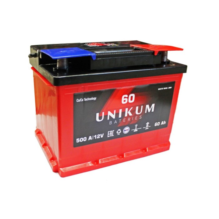 Аккумуляторная батарея UNIKUM 60 Ач 6СТ-60.0 VL, обратная полярность