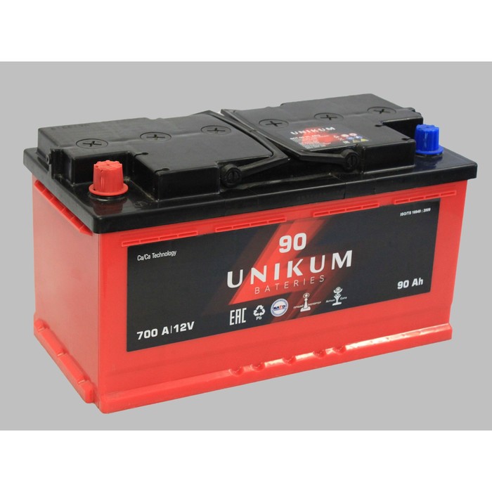Аккумуляторная батарея UNIKUM 90 Ач 6СТ-90.1 VL, прямая полярность