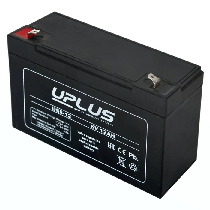 Аккумуляторная батарея UPLUS (Leoch) 12 Ач 6 Вольт US 6-12 аккумуляторная батарея delta 6 ач 6 вольт dt 606