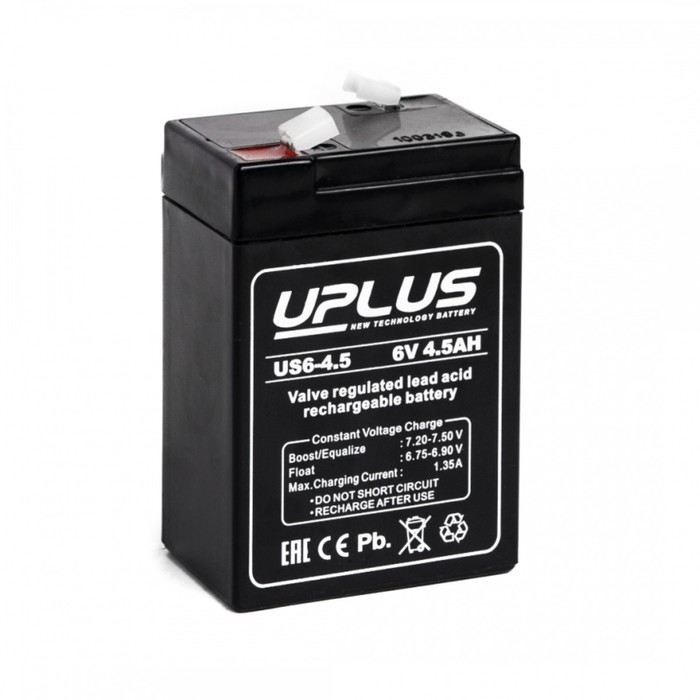 фото Аккумуляторная батарея uplus (leoch) 4,5 ач 6 вольт us 6-4,5