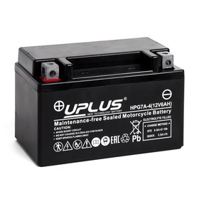 Аккумуляторная батарея UPLUS Nano Gel 6 Ач HPG7A-4 (CT 1207, YTX7A-BS), прямая полярность Ош