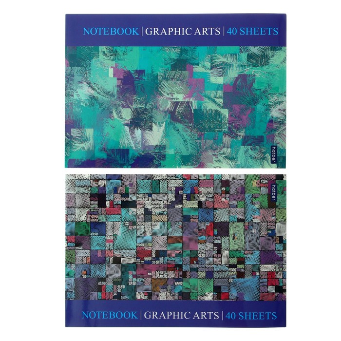Блокнот А5, 40 листов на клею Graphic Arts, бумажная обложка, глянцевая ламинация, жёсткая подложка, блок 80 г/м2