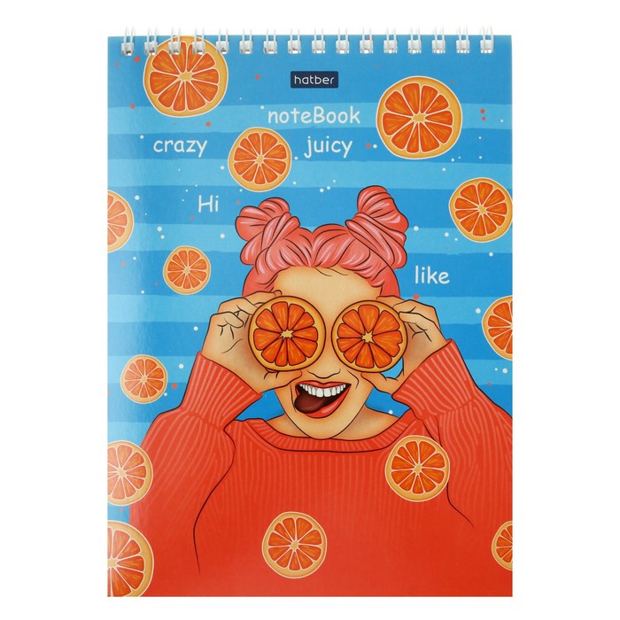 Блокнот А5, 60 листов в точку на гребне 