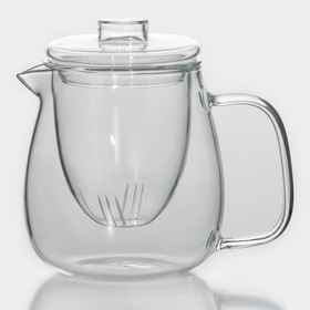 Чайник заварочный со стеклянным ситом Доляна «Бохо», 750 мл, 15×11×14 см