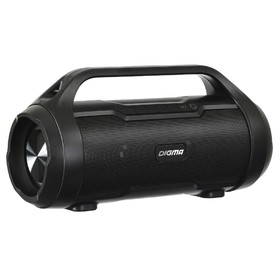 

Портативная колонка Digma S-34, 25 Вт, 3000 мАч, microSD, BT, USB, FM, подсветка, черная