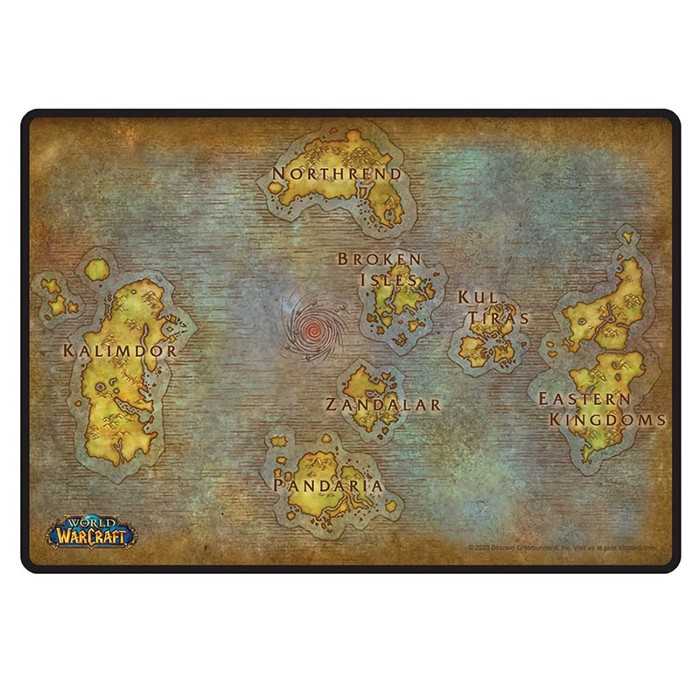 фото Коврик для мыши world of warcraft, карта азерота, 35 × 25 см abystyle