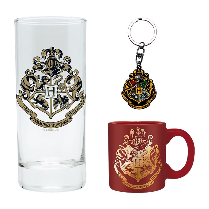 Набор подарочный Harry Potter: бокал 290 мл, брелок, кружка 110 мл, Hogwarts