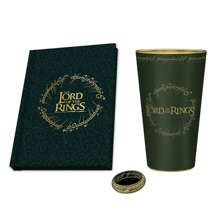 Набор подарочный The Ring Lord Of The Rings: бокал 400 мл, значок, записная книжка